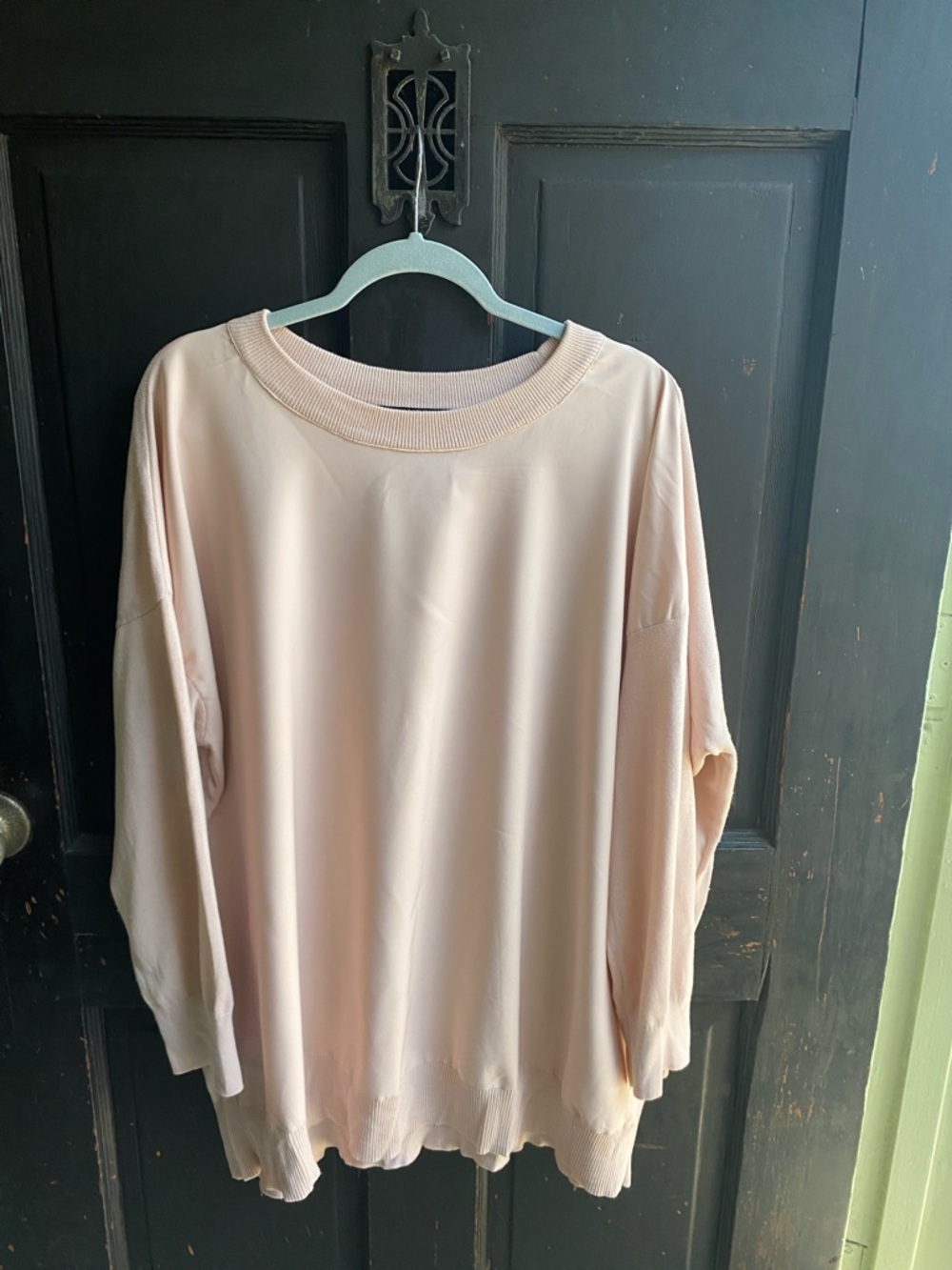Ralph Lauren Pale Blush Oversized Crewneck Sweatshirt